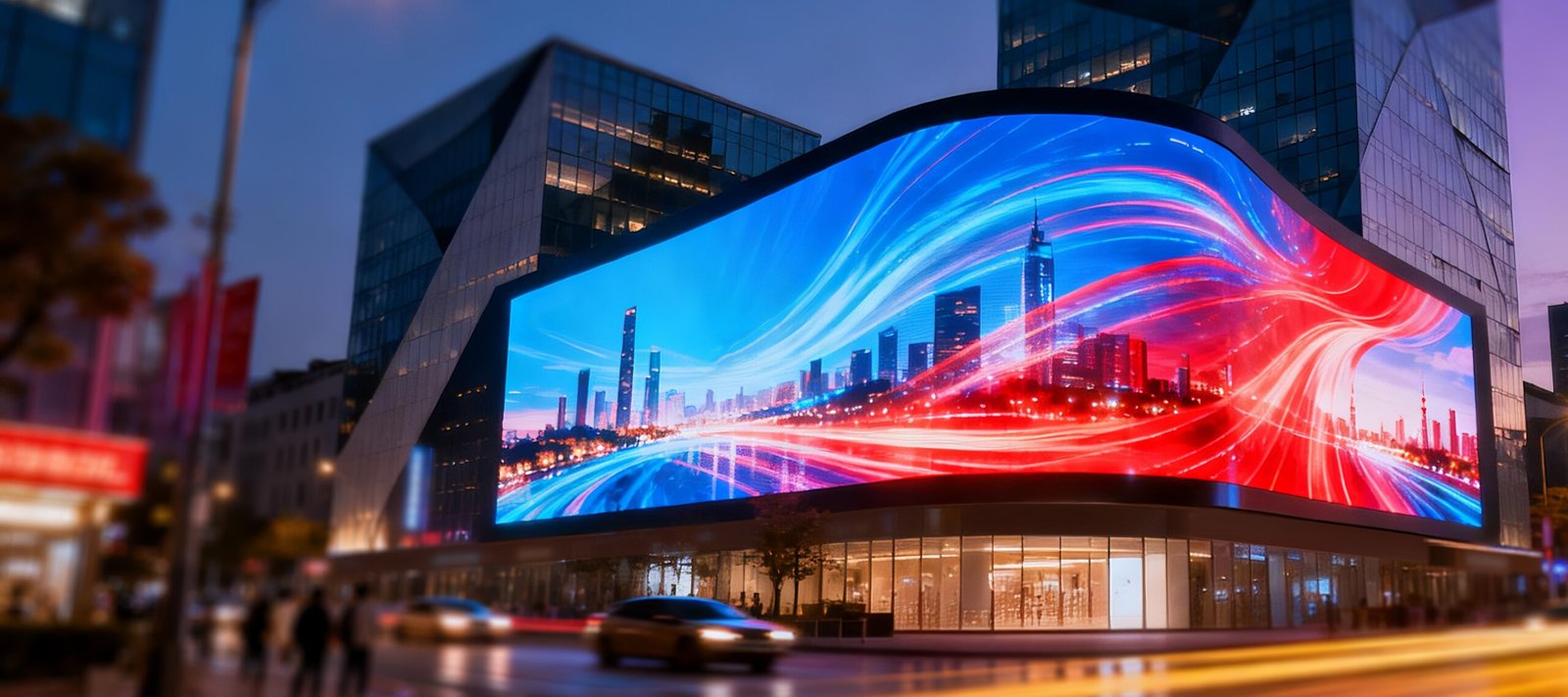 LED ekran üzerinde panoramik görsel